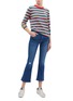 Figure View - Click To Enlarge - CHINTI & PARKER - x Hello Kitty® appliqué stripe wool-cashmere sweater