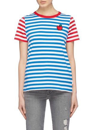 Main View - Click To Enlarge - CHINTI & PARKER - x Hello Kitty® graphic appliqué stripe T-shirt