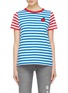 Main View - Click To Enlarge - CHINTI & PARKER - x Hello Kitty® graphic appliqué stripe T-shirt