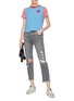Figure View - Click To Enlarge - CHINTI & PARKER - x Hello Kitty® graphic appliqué stripe T-shirt