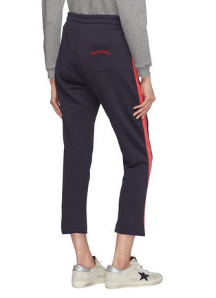 Back View - Click To Enlarge - CHINTI & PARKER - x Hello Kitty® stripe outseam slogan embroidered sweatpants