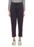Main View - Click To Enlarge - CHINTI & PARKER - x Hello Kitty® stripe outseam slogan embroidered sweatpants