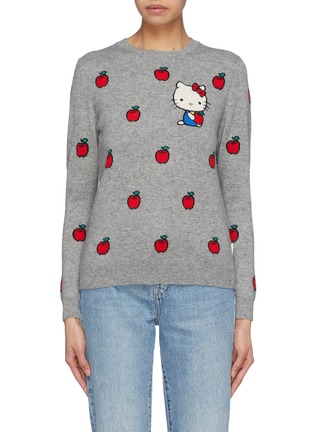 Main View - Click To Enlarge - CHINTI & PARKER - x Hello Kitty® apple graphic intarsia cashmere-wool sweater