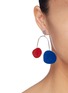 Figure View - Click To Enlarge - OOAK - Colourblock geometric arch drop earrings