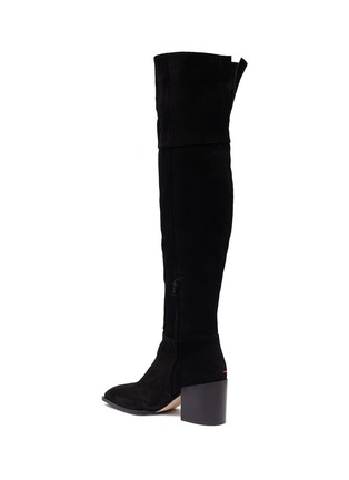 Detail View - Click To Enlarge - AEYDE - 'Kit' stretch suede thigh high boots