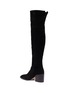 Detail View - Click To Enlarge - AEYDE - 'Kit' stretch suede thigh high boots