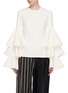 Main View - Click To Enlarge - SOLACE LONDON - 'Ruba' tiered flared ruffle sleeve top