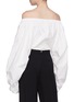 Back View - Click To Enlarge - SOLACE LONDON - 'Jun' ruched puffed sleeve off-shoulder top