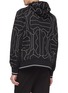 Back View - Click To Enlarge - BLACKBARRETT - Geometric print windbreaker zip hoodie