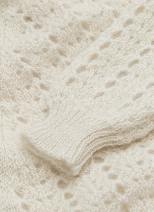  - JIL SANDER - Asymmetric mohair-silk open knit sweater