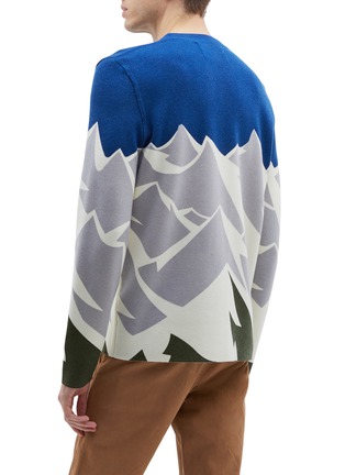 Back View - Click To Enlarge - AZTECH MOUNTAIN - 'Ashcroft' mountain print wool sweater