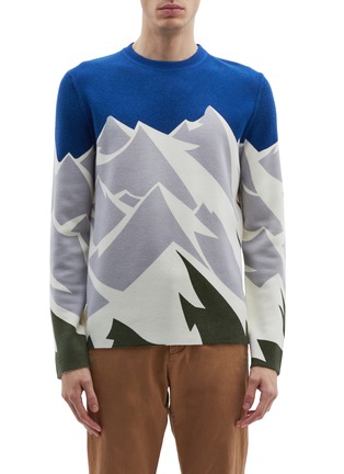 Main View - Click To Enlarge - AZTECH MOUNTAIN - 'Ashcroft' mountain print wool sweater