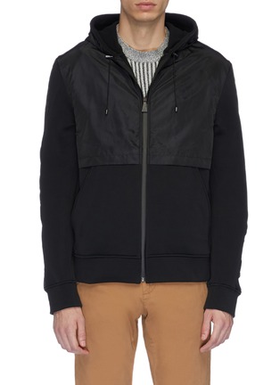 Main View - Click To Enlarge - AZTECH MOUNTAIN - 'Woody' contrast panel zip hoodie