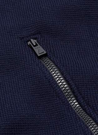  - AZTECH MOUNTAIN - 'Peapcke' patchwork sleeve wool zip cardigan