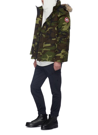 Figure View - Click To Enlarge - CANADA GOOSE - 'Wyndham' coyote fur camouflage print down puffer parka 