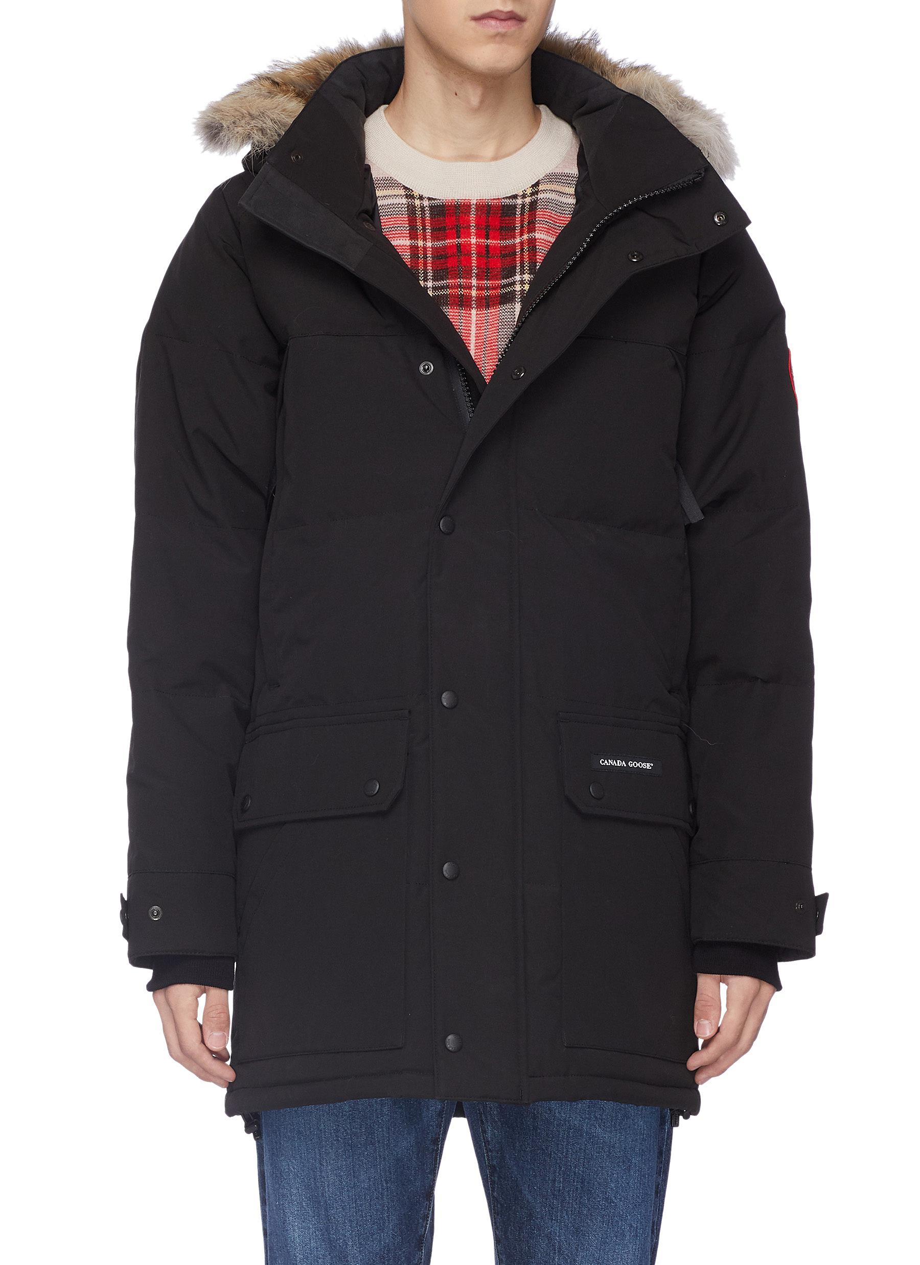 Canada Goose 'emory' Coyote Fur Hooded Down Puffer Parka In Black ...