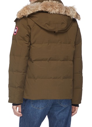 Back View - Click To Enlarge - CANADA GOOSE - 'Wyndham' coyote fur trim hooded down puffer parka