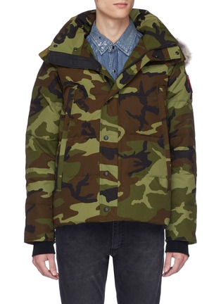 Main View - Click To Enlarge - CANADA GOOSE - 'Wyndham' coyote fur camouflage print down puffer parka