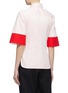Back View - Click To Enlarge - CALVIN KLEIN 205W39NYC - Contrast cuff flap pocket boxy shirt