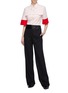 Figure View - Click To Enlarge - CALVIN KLEIN 205W39NYC - Contrast cuff flap pocket boxy shirt