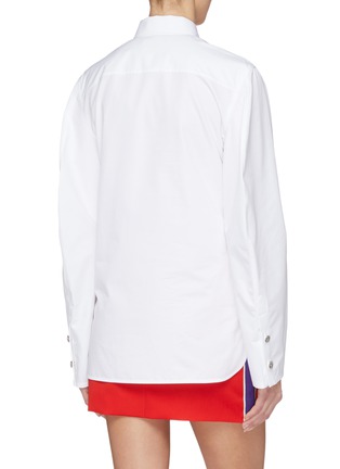 Back View - Click To Enlarge - CALVIN KLEIN 205W39NYC - Logo embroidered puff sleeve shirt