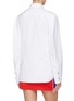 Back View - Click To Enlarge - CALVIN KLEIN 205W39NYC - Logo embroidered puff sleeve shirt