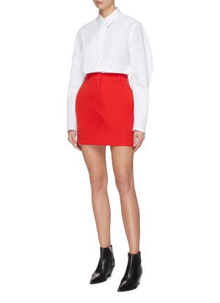 Figure View - Click To Enlarge - CALVIN KLEIN 205W39NYC - Logo embroidered puff sleeve shirt