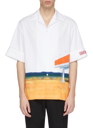 Main View - Click To Enlarge - CALVIN KLEIN 205W39NYC - Billboard print boxy short sleeve shirt