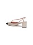 Detail View - Click To Enlarge - PEDDER RED - 'Vienna' contrast toe leather slingback pumps