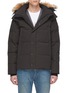 Main View - Click To Enlarge - CANADA GOOSE - 'Wyndham' coyote fur hooded down puffer parka – Fusion Fit