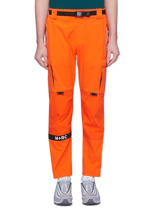 Main View - Click To Enlarge - M+RC NOIR - Belted ripstop panel cargo track pants
