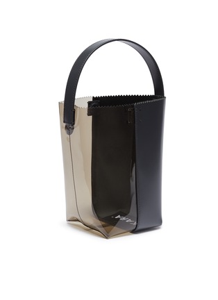 Detail View - Click To Enlarge - KARA - 'Pico' leather and PVC bucket bag