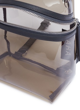 Detail View - Click To Enlarge - KARA - Leather strap PVC small backpack