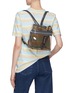Figure View - Click To Enlarge - KARA - Leather strap PVC small backpack