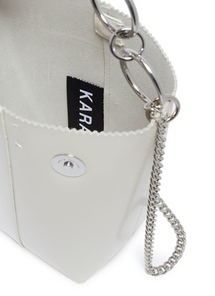Detail View - Click To Enlarge - KARA - 'Pico' multi ring leather bucket bag