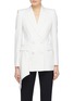 Main View - Click To Enlarge - ALEXANDER MCQUEEN - Drape double breasted virgin wool blazer