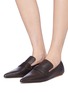 Figure View - Click To Enlarge - PEDDER RED - 'Oksanna' leather loafers