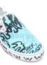 Detail View - Click To Enlarge - VETEMENTS - 'Graffiti' print colourblock canvas skate slip-ons