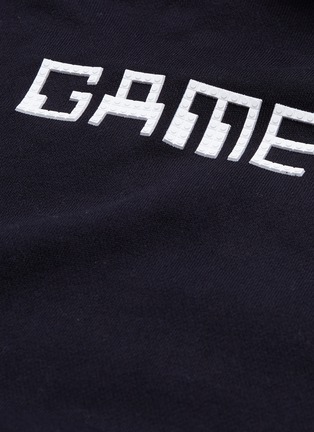  - 8-BIT - 'Game Over Continue' textured slogan print hoodie