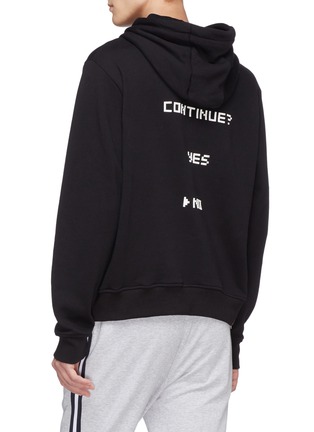 Back View - Click To Enlarge - 8-BIT - 'Game Over Continue' textured slogan print hoodie