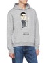 Detail View - Click To Enlarge - 8-BIT - Textured graphic print unisex hoodie