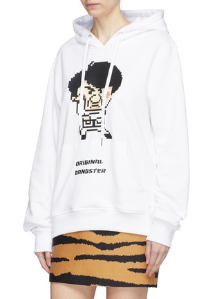 Front View - Click To Enlarge - 8-BIT - Textured graphic print unisex hoodie