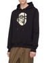 Detail View - Click To Enlarge - 8-BIT - Textured graphic print unisex hoodie