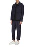 Figure View - Click To Enlarge - BY WALID - 'Hiro' floral embroidered linen jogging pants