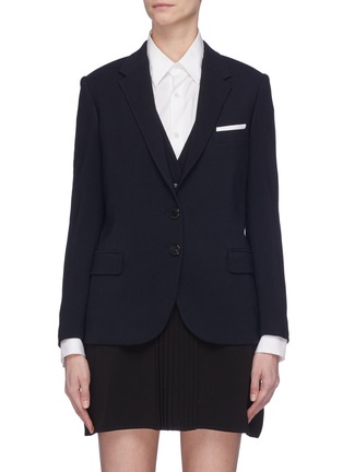 Main View - Click To Enlarge - NEIL BARRETT - Vest underlay twill blazer