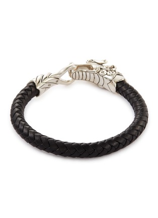 Figure View - Click To Enlarge - JOHN HARDY - 'Legends Naga' silver braided leather bracelet