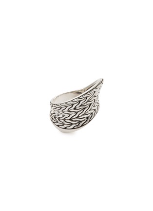 Main View - Click To Enlarge - JOHN HARDY - 'Classic Chain' weave effect silver wave saddle ring