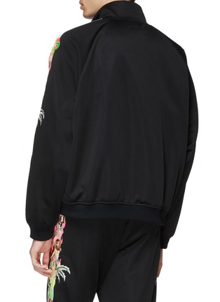 Back View - Click To Enlarge - DOUBLET - 'Chaos' embroidered stripe sleeve track jacket