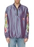 Main View - Click To Enlarge - DOUBLET - 'Chaos' embroidered sleeve half-zip sweatshirt