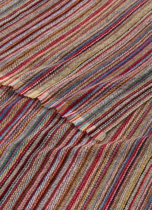 Detail View - Click To Enlarge - PAUL SMITH - 'Artist Stripe' cashmere herringbone scarf